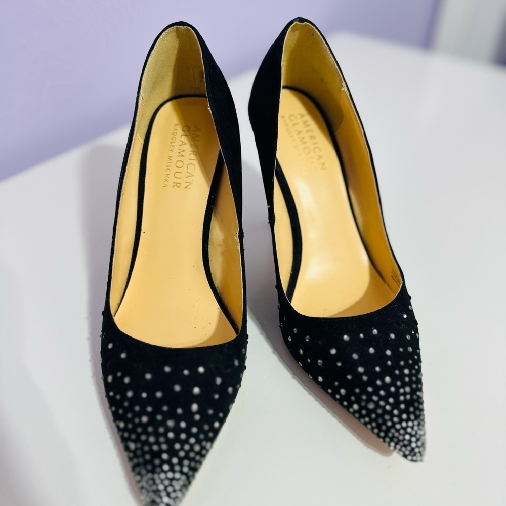 Chic Black and Silver Heels by